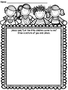 The Jesus loves the little children craft is a fun activity for reinforcing your Bible story teaching. The kids can draw a picture of themselves with Jesus. Also comes with a coloring page. Clip art credit- Melonheadz, Creative Clips Jesus Blesses The Children Craft, Jesus Loves The Children Craft, Let The Little Children Come To Me Craft, Jesus And The Children Craft, Let The Children Come To Me Craft, Jesus Loves Me Craft Preschool, Jesus Loves The Little Children Craft, Sabbath Activities, Bible Activity Sheets