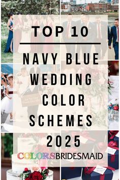 the top 10 navy blue wedding color schemes for brides and grooms to choose from