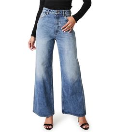 From Rolla's&#x2C; these jeans feature:Denim fabricationHigh riseWide leg fit5 pocket stylingFront button/zipper closureApprox. 11" rise&#x2C; 32" inseam&#x2C; 25.5" leg opening CottonMachine washImported. High Rise Wide Leg Jeans, Classic Jeans, Designer Jeans, Dillard's, Skirt Pants, Wide Leg, High Rise, Zipper, Clothes For Women