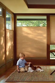 Duette Honeycomb shade with Top Down Bottom Up Window Shades Living Room, Large Window Treatments, Modern Window Coverings, Blinds For Large Windows, Sliding Door Window Treatments, Window Seat Design, Sheer Blinds