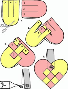 the instructions to make a paper heart with scissors