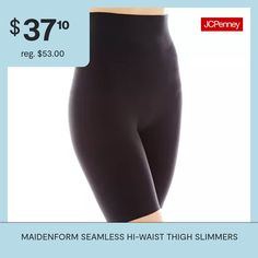 FIRM CONTROL FOR AN HOURGLASS SHAPELook and feel your best in this smoothing thigh-slimming shapewear from Maidenform. Comfortable enough for everyday wear, this firm-control high-waisted slimmer smoothly holds and controls from just under your bra to mid-thigh for one long, smooth, seamless line. You'll love the Cool Comfort fabric that wicks moisture away from your skin so you feel cool and comfortable all day. Whether you're wearing it under a dress, skirt, leggings, or whatever's in your cl… Full Figured, Skirt Leggings, The Cool, Wicks, Shapewear, Dress Skirt, Everyday Wear, Moisturizer, How Are You Feeling