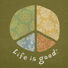 a t - shirt with the words life is good written in white letters on it