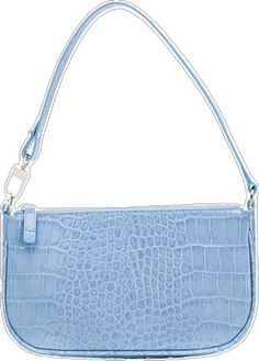 Trendy Blue Rectangular Shoulder Bag, Light Blue Rectangular Shoulder Bag With Removable Pouch, Elegant Blue Baguette Bag For Evening, Trendy Blue Rectangular Baguette Bag, Chic Blue Handheld Baguette Bag, Elegant Light Blue Rectangular Shoulder Bag, Trendy Light Blue Rectangular Shoulder Bag, Blue Tote Baguette Bag With Removable Pouch, Blue Baguette Tote Bag With Removable Pouch