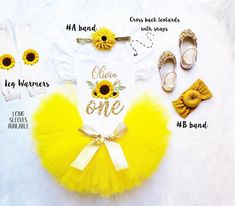 Sunflower Birthday Outfit Sunflower headband Sunflower | Etsy Sunflower Tutu, Sunflower Birthday Parties, Sunflower Birthday, Sunflower Headband, Unicorn Birthday Outfit, Sunflower Party, Birthday Tutu Outfit, Girl Birthday Themes