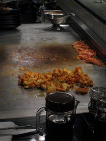 the food is being prepared in the kitchen