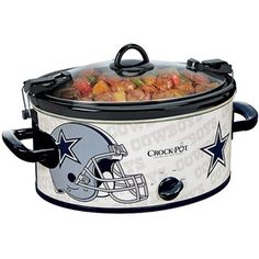 a crock pot with the logo of the university of arkansas razors on it