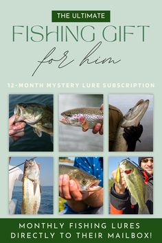 12-Month Mystery Lure Subscription Each month, they'll receive a hand-picked selection of premium freshwater fishing lures from our shop tailored to keep their fishing adventures fresh and exciting. Perfect for birthdays, holidays, or just because!