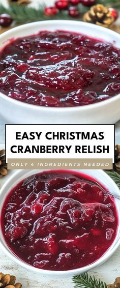 Image for Easy Christmas Cranberry Relish Cooked Cranberry Relish, Easy Cranberry Relish, Easy Cranberry Relish Recipes, Cranberry Relish Recipes Easy, Fresh Cranberry Relish Recipes, Fresh Cranberry Recipes Thanksgiving, Cranberry Relish Recipes Thanksgiving, Cranberry Relish Recipes, Cranberry Salads