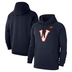 Channel vintage style while showing off your Virginia Cavaliers pride with this Nike Club Fleece Pullover Hoodie. The midweight fleece lining provides exceptional warmth and comfort, making it ideal for cooler game days or casual outings. Perfect for game day or any casual occasion, this hoodie is a must-have for any Wahoo fan looking to rep the Cavaliers in classic style. Nike Hoodie With Fleece Lining For Streetwear, Nike Hoodie With Drawstring Hood For Sports, Nike Fleece-lined Hoodie For Streetwear, Nike Fan Apparel Hoodie With Drawstring Hood, Fan Gear Hoodie, Nike Hooded Fan Apparel Sweatshirt, Nike Winter Fan Apparel Hoodie, Nike Hooded Sweatshirt Fan Apparel, Nike Fleece Hoodie For Sports