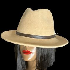 Men’s Tan Felt Rain Hat By Seville Nwt Waterproof Feather Felt Crushable Packable Keeps You Cozy Warm And Dry Inside Head Circumference: 23” Winter Travel Hat, Classic Beige Felt Hat For Outdoors, Winter Outdoor Solid Color Fedora, Nike Bucket Hat, Supreme Brand, Dragon Hats, Black Trucker Hat, Orange Hats, Navy Hats