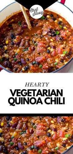 the recipe for hearty vegetarian quinoa chili