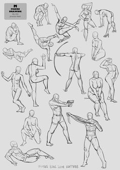 an image of some people doing different things in the same drawing technique, including hands and legs