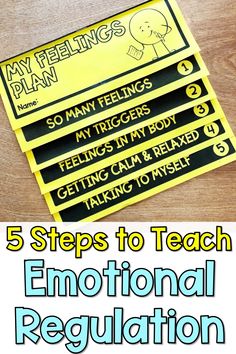 five steps to teach emotional regulation with the text, 5 steps to teach emotional regulation