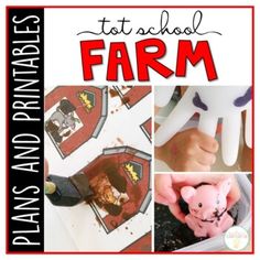 Tot School: Farm {Plans and Printables} by Mrs Plemons Kindergarten Tot School Curriculum, Farm Kindergarten, School Farm, Preschool Farm, Farm Theme Preschool, Toddler Curriculum, Farm Books, Farm Preschool, Farm School