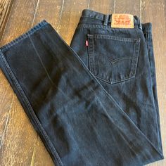 Levi 505 W40 L32 Black. Like New, Never Worn. Zipper Fly Levi's Black Cotton Jeans, Classic Black Jeans With Pockets, Levi's Black Jeans For Fall, Black Vintage Fitted Jeans, Vintage Black Fitted Jeans, Vintage Fitted Black Jeans, Levi 505, Levis 505, Levis Men