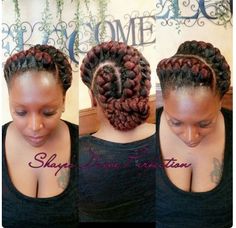 4 Goddess Braids Hairstyles, Coloured Dreads, Goddess Braids Updo, Goddess Braid Styles, Big Box Braids, Braiding Styles, Big Braids, Ghana Braids, Goddess Braids Hairstyles