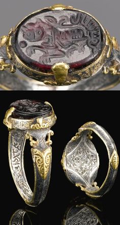 Silver And Gold Ring, Ancient Jewels, Ancient Jewellery, Trust In God, Historical Jewellery, Medieval Jewelry, Ancient Jewelry, 12th Century, Old Jewelry