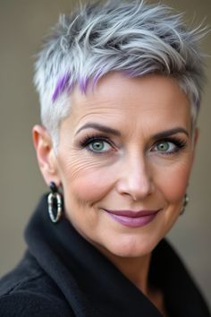 50 Stunning Pixie Cuts That Prove Age Is Just a Number for Women Over 60 Platinum Blonde Pixie, Asymmetrical Pixie Cuts, Choppy Pixie Cut, Mom Hair, Textured Pixie Cut, Choppy Haircuts