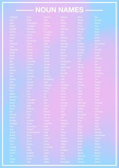 a blue and pink poster with the names of various names in white lettering on it