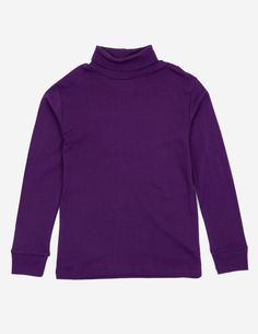 #color_dark-purple Purple Long Sleeve Shirt, Cotton Turtleneck, Kids Robes, Teal Blue Color, Turtleneck Shirt, Purple Long Sleeve, Boho Shirts, Navy Blue Color, Family Outfits