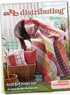 the cover of an article about quilting and decorating, featuring a chair with blankets on it