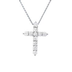 14kt White Gold Diamond Cross Pendant: 1.00cts of round diamonds Pendant Length: 1.25" Chain Length: 16" Diamond White Cross Pendant Necklace With Brilliant Cut, Classic Diamond Necklace With Brilliant Cut Cross Pendant, Classic Brilliant Cut Diamond Cross Pendant Necklace, Diamond White Brilliant Cut Cross Pendant Necklace, Cubic Zirconia Brilliant Cut Cross Pendant Necklace, Fine Jewelry Diamond White Cross Pendant Necklace, Brilliant Cut Cubic Zirconia Cross Pendant Necklaces, Classic Vvs Clarity Diamond Cross Pendant Necklace, Diamond Cut Cubic Zirconia Cross Pendant Necklace