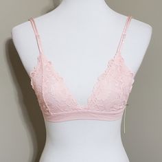 Sam Edelman Light Pink Lacy Bralette With Adjustable Straps, Brand New With Tags! Shop With Confidence! I'm A Posh Ambassador Top Rated Seller Fast Shipper Bundle Your Favorites For A Discount! Feminine Low-cut Bra For Spring, Feminine Stretch Bra For Spring, Feminine Pink Bra With Delicate Straps, Pink Bralette, Bloopers, Top Rated, Dusty Pink, Sam Edelman, Women's Intimates