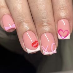 Xo Nails Valentines Day, Biab Nail, Country Acrylic Nails, Preppy Nails, Summer Acrylic, Retro Nails, Halloween Acrylic Nails, Wow Nails