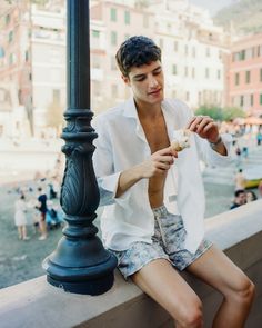 Editor's Notes:An elegant piece made with the finest handcrafted European linen, designed to look your best no matter where your exciting summer takes you. Dress it up or dress it down while chilling on the European coast, drinking at a rooftop bar in the city, or partying it up on a boat.