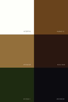 the color palette is brown, black, and green with white letters on it that read sepia