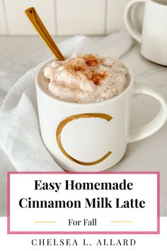 an easy homemade cinnamon milk latte for fall