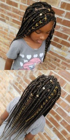 Braids Beads, Kids Box Braids, Hairstyles With Braids, Blonde Box Braids, Kid Braid Styles, Long Box Braids, Hair Kids, Hairstyles Men, Crochet Braids Hairstyles