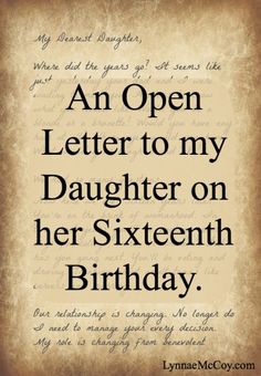 an open letter to my daughter on her sixteenth birthday by lymasamacc