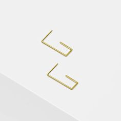 14k Gold Open Rectangle Hoop Stud Earrings – a day like Cheap Trendy Rectangular Hoop Earrings, Rectangle Earrings, Gold Earring, Earring Backs, Solid Gold, Gold Earrings, Gold Color, Hoop Earrings, Yellow Gold