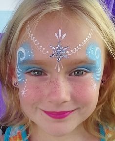 Ice Princess Makeup, Frozen Makeup, Halloween Makeup For Kids, Mask Face Paint