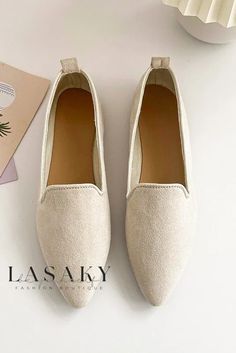 Lasaky - Elegant Autumn Pointed Toe Flats: Stylish Low Heel Footwear with Cushioned Comfort Insoles Formal Shoes Women, Plus Size 2023, Spring Heels, Flats Outfit, Women's Slip On Shoes, Women Flats, Shoe Pattern, Pointed Toe Flats, Pumps Flat