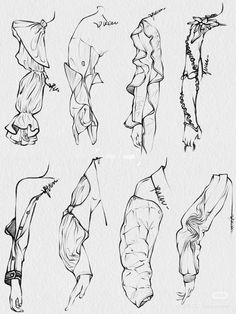 some drawings of different poses and body parts