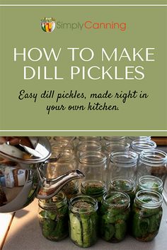 jars filled with pickles sitting on top of a counter