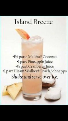 the island breeze cocktail recipe is ready to be eaten