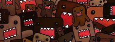 a group of brown and red monster like objects with sharp teeth on their mouths are shown in this illustration