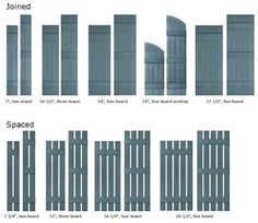 several different types of fences and gates with measurements for each type of gated area