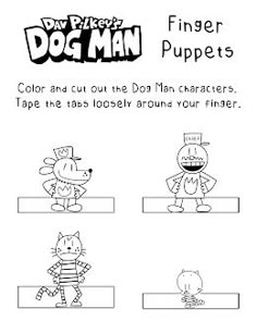 the worksheet for dogman and his puppies is shown in black and white