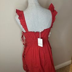 Beautiful Heyson Dress. Size Medium Cotton Gauze. Burnt Red. Pink Strapless Dress, Vintage Midi Dresses, Burnt Red, Golf Dresses, Lace Dress With Sleeves, Navy Midi Dress, Glitter Dress, Peasant Dress, Satin Midi Dress