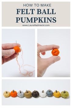 how to make felt ball pumpkins