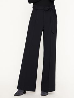 Our Duke Pant is a chic, wide leg must have. In an elegantly draped Japanese Crepe it has a softly pleated front and self-tie sash belt making this pant a dress-up, dress-down wardrobe staple. Japanese Crepe, Belt Making, Japanese Crepes, Wide Leg Lounge Pants, Feminine Details, Sash Belts, Sash Belt, Night Looks, Off Black