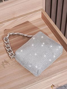 Bird in Bag - Fashionable Evening Clutch Bag with Rhinestone Decoration Trendy Rhinestone Bags For Party, Trendy Party Bags With Rhinestones, Trendy Bags With Rhinestones For Events, Trendy Event Bags With Rhinestones, Evening Clutch Bag, Evening Clutch, Bird In Bag, Mini Fashion, Square Bag