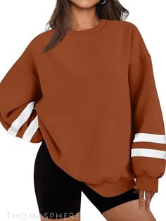 WIHOLL - Long Sleeve Oversized Crewneck Tops 👕