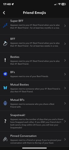 an iphone screen showing the settings for friends and friends to use on their smartphones