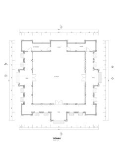 the floor plan for an office building with two floors and one room on each side